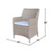 International Concepts Outdoor Patio Dining Chair with Cushion ODC-400 - alternate 2